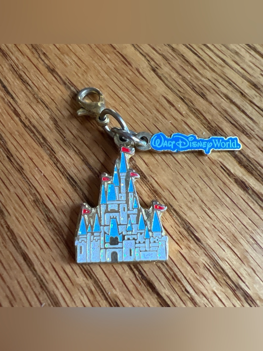 Walt Disney World Blue Castle Key & Card Holder Charm